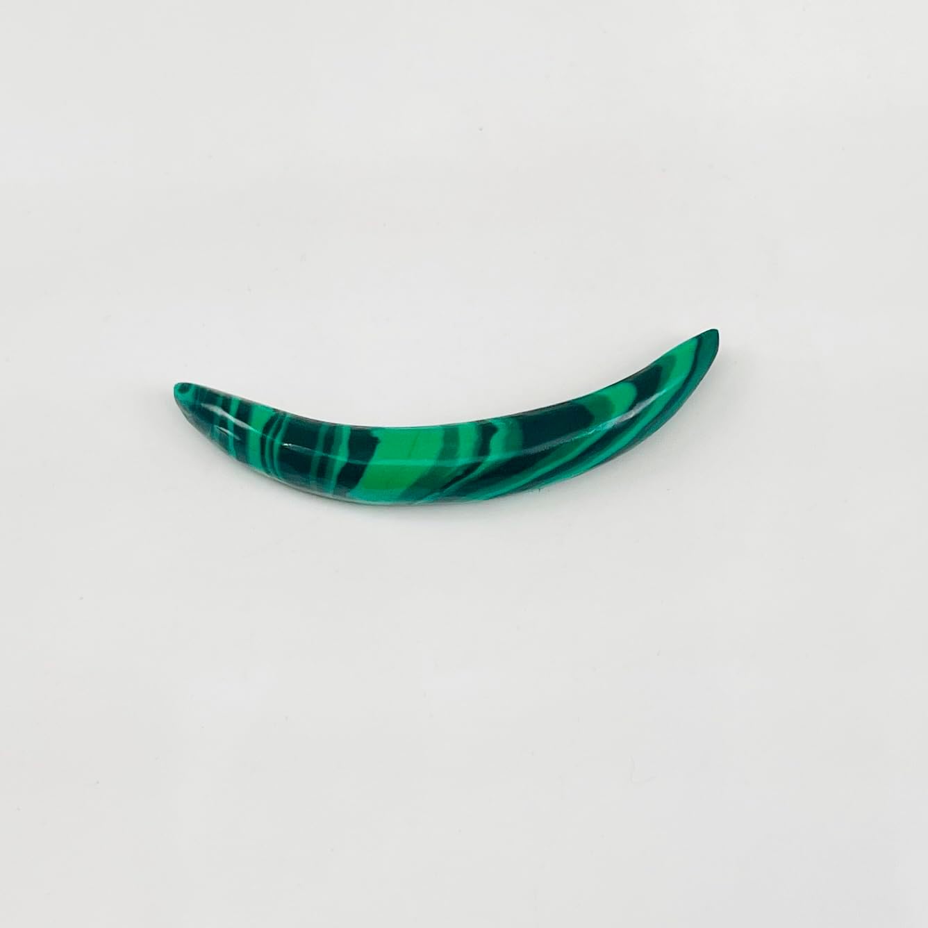 Handmade Green Malachite Stone Tribal Septum Curved Spike | Stone Tusk Piercing | Boho Ethnic Body Jewelry | Unisex Nose Septum Ring