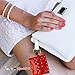 Sonix Quilted Earbud Pouch | Premium Cotton Bag Charm for AirPods, Keychain Storage Case Cover with Carabiner Ring | Red Monchhichi