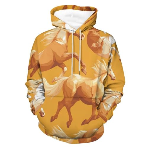 Hoodie marron avec motif cheval de dessin animé taille S