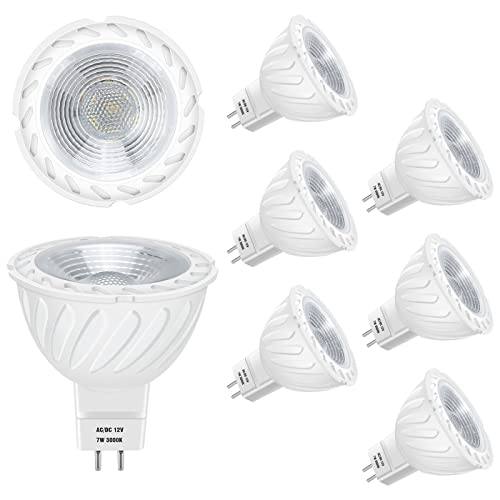 Amazing Power Mr16 Led Bulbs, Gu5.3 Bi Pin Base Ac/Dc 12V Spotlight Bulbs Non-Dimmable 50W Mr16 Halogen Bulbs Replacement For Landscape, Recessed, Track Lighting, Warm White 3000K 6-Pack #TOP13