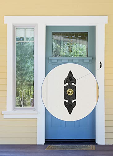 Akatva Door Bell Button – Bell Push Button – Doorbell Chime Wired - Doorbell Button Wired – Door Bell Ringer Button – Doorbell Button Replacement – Wired Doorbell Button - Black Powder Coated Finish #TOP5