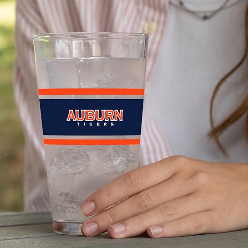 Image of Logo Brands NCAA 16 oz Pint Glass - Durable Glass With Bold Team Color- Chip-Resistant Rim Drinkware For Fans, Tailgates, Home Bars & Everyday Use