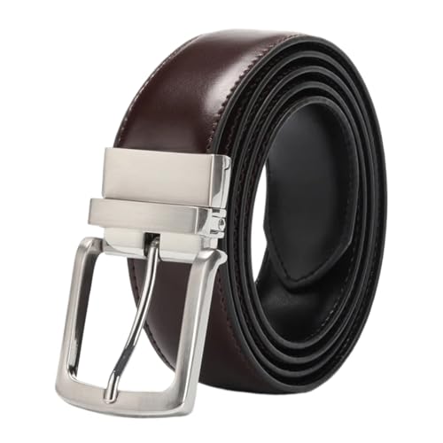 1pcs Belt Men'S Belt Men's Leather Belt Reversible Buckle Male Waist Belts For Jeans For Business