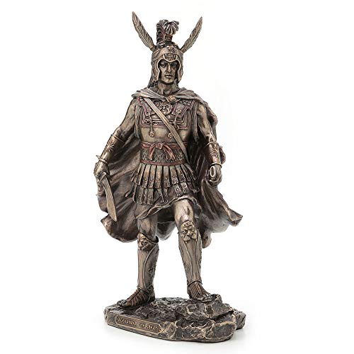 Estatua guerrero Alejandro Magno bronce antiguo 12 pulg miniatura 2