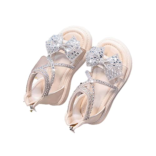 Summer New Rubber Sole Lightweight Breathable Rhinestone Bow Girls Beach Sandals Toddler Sandals Girls Size 8