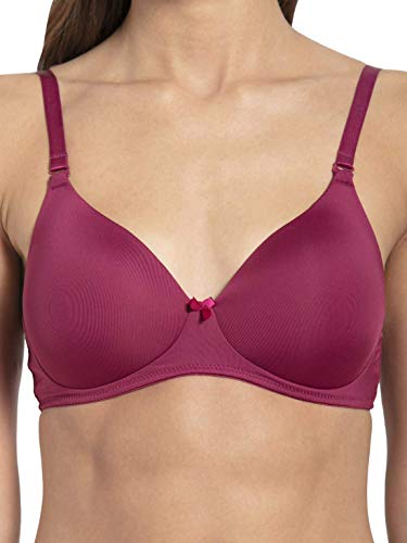 Image of Jockey 1819 Women's Wirefree Padded Microfiber Nylon Elastane Stretch Full Coverage Multiway Styling T-Shirt Bra with Magic Under Cup