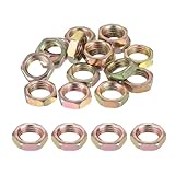 PATIKIL M14x1.5x7mm Steel Hex Nuts, 20Pcs Metric Fine Thread Carbon Steel Finished Hardware Screw Nuts Fasteners for Machinery Manufacturing Industrial Use, 19mm Width Color Zinc