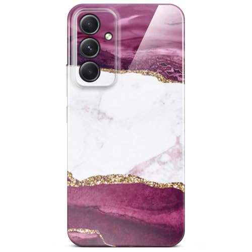 Coque Samsung A54 5G ONEFLOW Bliss en marbre rouge doré blanc avec protection caméra