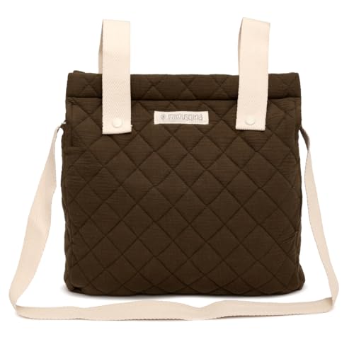 MIMUSELINA Bolso Carro Bebe | Pañalera Bebe organizador para silla paseo con gran capacidad | Bolso Maternidad Elegante y Práctico | Hecho en España | Musk Standard