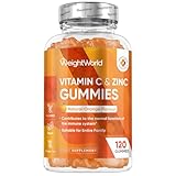 Vitamin C and Zinc Gummies - 120 Tasty Gummies - for Kids & Adults - Natural Orange Flavour - 2 per Day - Gluten-Free, Vegan-Friendly & Non-GMO - Bioavailable Forms (L-Ascorbic Acid & Zinc Citrate)