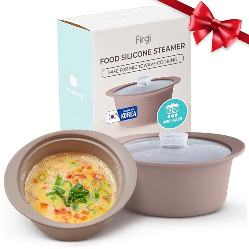 FIRGI 27oz Platinum Silicone Microwave Steamer Pot...