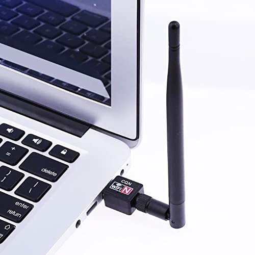 Image of USB WiFi Dongle 600Mbps Wireless Adapter 802.11n /g /b with Antenna Compatible with Desktop, Laptop, PC. (DHV-ADP-0174)