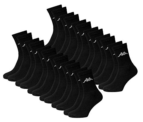 Kappa Lot de 12 paires de chaussettes de sport Noir 39/42