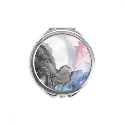 Miroir aquarelle abstraite fait à la main accessoire maquillage portable