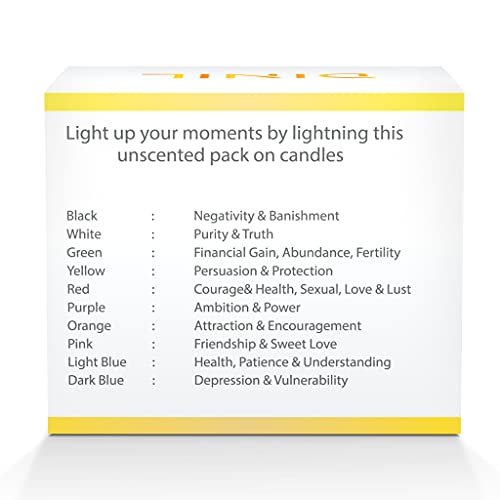 Dinil - Spell & Chime Candles – Premium Mini Taper Candles for Rituals, Prayer, Birthdays, Meditation, Altar, Spells, Chime Candles (100, 10 Assorted Colors)