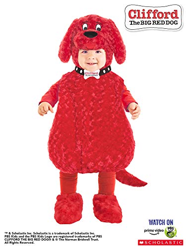 Underwraps Toddler's Clifford The Big Red Dog Costume Belly Babies, Large (2-4T)