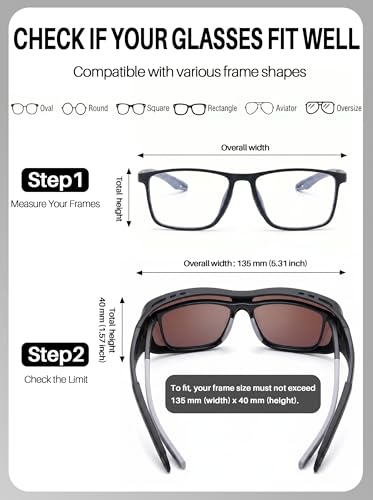 Image of IGnaef Fit Over Sunglasses for Men Polarized Wrap Around glasses with UV Protection IF0312