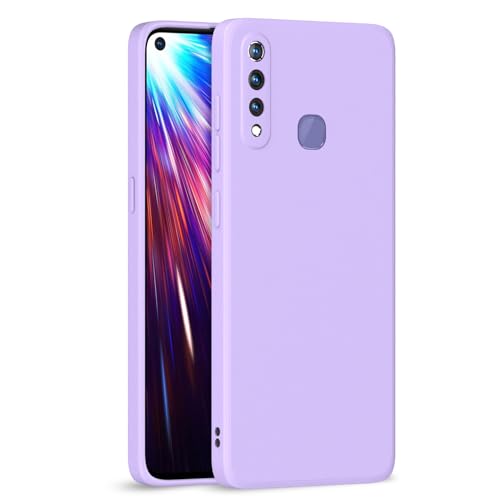 Image of Outlouders Back Cover for Vivo Z1 Pro | Camera Protection | Durable Soft Matte Silicone Bumper Case (Purple)