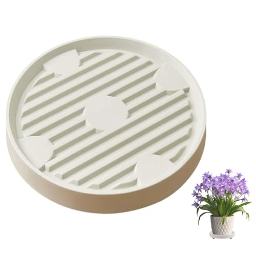 Hunphy Macetas Redondas para Plantas con Ruedas, Redondo Rodillo para Plantas, Soporte para Macetas con Ruedas 360 ° Giratorias, para Transporte de Plantas en Interiores y Exteriores