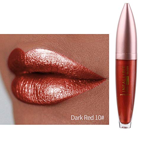 Preisvergleich Produktbild Lucoss Shimmer Lipglosse Langlebig Wasserdicht Perlglanz Bunt Lipgloss Metallic Flüssige Lippenstifte Lippen Make-up
