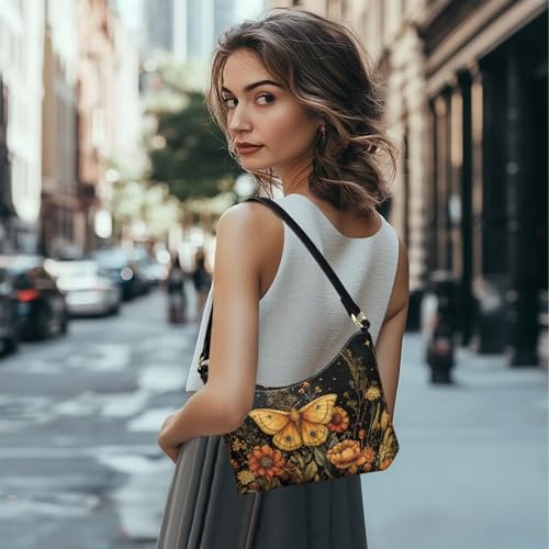 Image of Handbag for Women Leather Underam Shoulder Bag with Zipper Fashion Work Purse Waterproof Travel Wallet