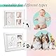 Gipsabdruck Baby Hand und Fuß mit Echtholz Bilderrahmen,Pfotenabdruck Set Hund,Fußabdruck Baby,Handabdruck Set,Abdruckset Baby Fußabdruck Set,Hundepfoten Abdruck,Pfotenabdruck Hund,Geschenkidee