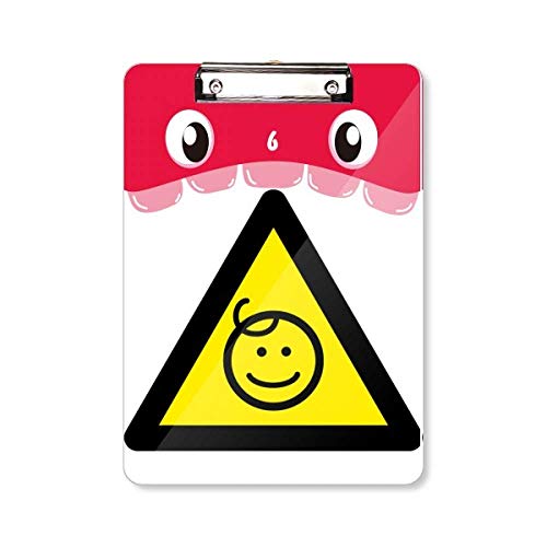 Porte-bloc avec symbole d'avertissement jaune et noir idéal pour dessiner en voyage A4