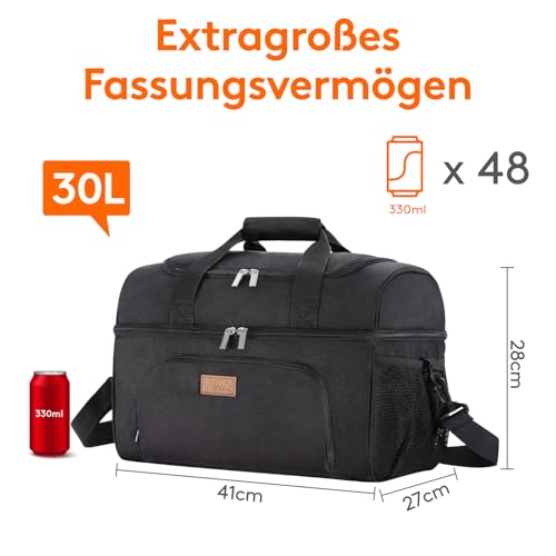 Lifewit Große Kühltasche 30L 48 Dosen, Isolierte Kühlbox, Cooler Bag – Ansicht 2