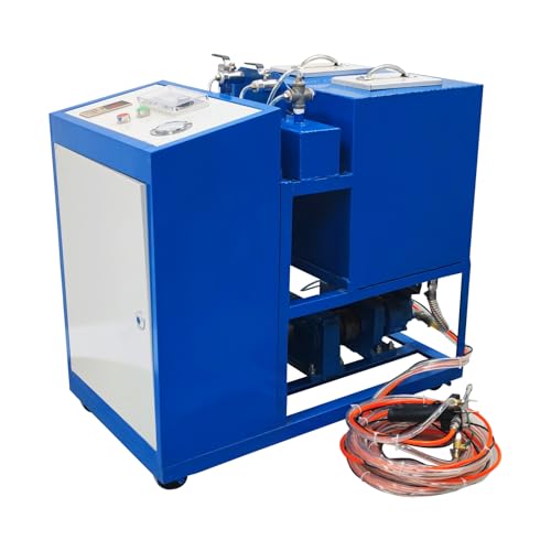 EQCOTWEA 220V Polyurethane Foam Spray and Pour Machine - Dual 2HP Motors 1:1 Ratio with Independent A/B Heating & Temp Control for Insulation Filling Sealing