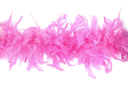 Trimits Marabou Feather Boa 1.8m x 12cm - Fancy Dress Feather Scarf for Parties Holidays Festivals Pride Hen Do Stag Do Halloween Christmas Tree - Fuchsia