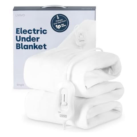 LIVIVO Electric Under Blanket with Three Heat Settings Cover