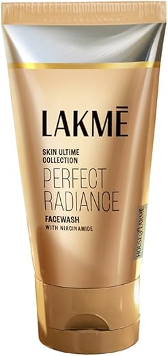 LAKMÉ Perfect Radiance Brightening Facewash with 98% Pure Niacinamide Complex | For Glowing Skin with Glycerin | Known to Reduce Pigmentation | 50gm