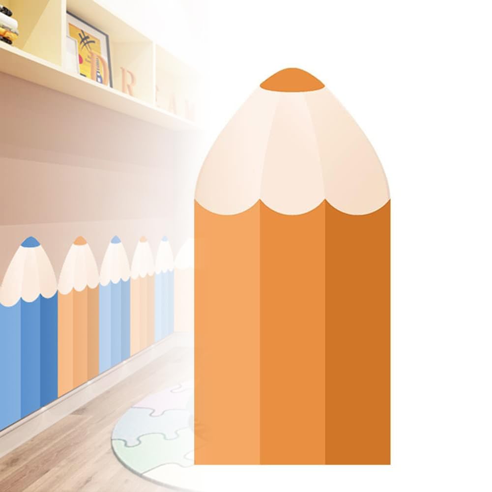 3D Anti-Collision Wall Stickers, 1.8cm Thicken Pencil Shape Kids Anti-Collision Wall Stickers, PU self-Adhesive Wall Padding Tatami, 3D Soft Bag Wall Panels Waterproof Bedside Protective Cushion