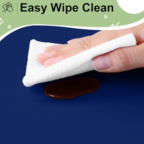 Image of misaya 4 Packs Disposable Plastic Table Cloth, 84 inch Round Waterproof Tablecloth, Leakproof & Sturdy Decorative Table Covers for Picnic, Party, Outdoor and Back to School, Navy