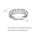 MORGAN & PAIGE .925 Sterling Silver Platinum Plated Anniversary Wedding Rings for Women - Classic Channel-Set Princess Cut Cubic Zirconia Sterling Silver Rings, Stackable Women Wedding Band Size 6