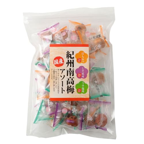 芝田商店 紀州南高梅 個包装 30個入 220g アソート 3種 (はちみつ しそ うす塩) 塩分補給 熱中症対策 梅干し 国産