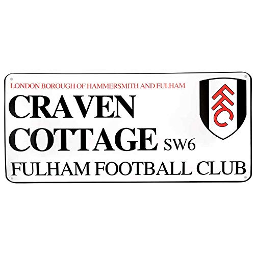Fulham FC Craven Cottage Official Stadium Metal Street Sign (40cm x 18cm)
