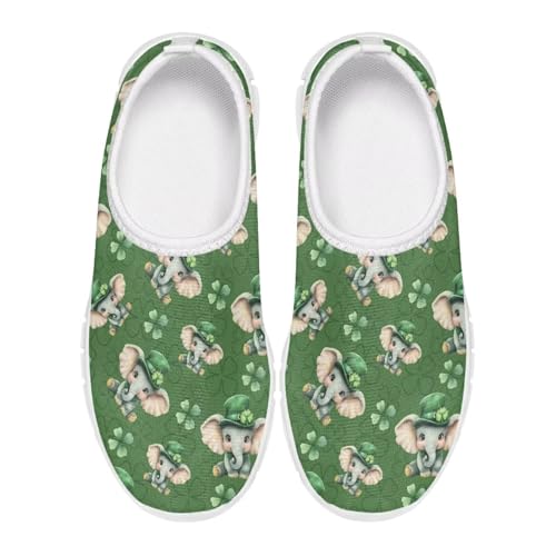 Doojoayie Girls St Patrick's Day Shoes Slip On Running Shoes Kids Holiday Present
