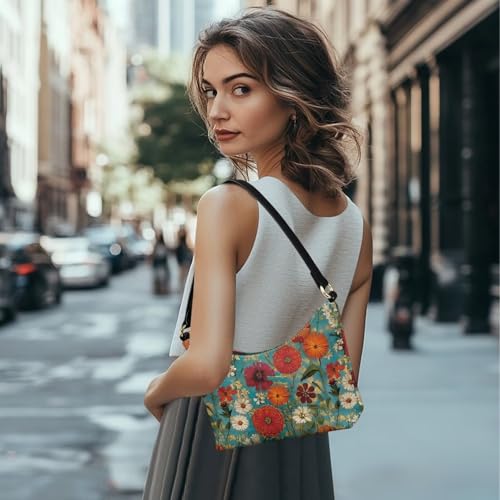 Image of Handbag for Women Leather Underam Shoulder Bag with Zipper Fashion Work Purse Waterproof Travel Wallet