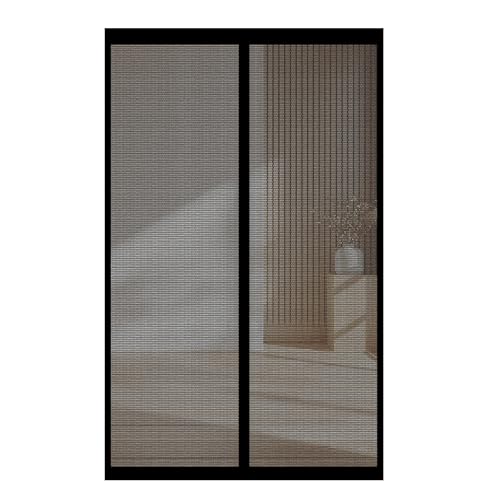Moustiquaire porte magnétique 100x240 cm noire sans perçage