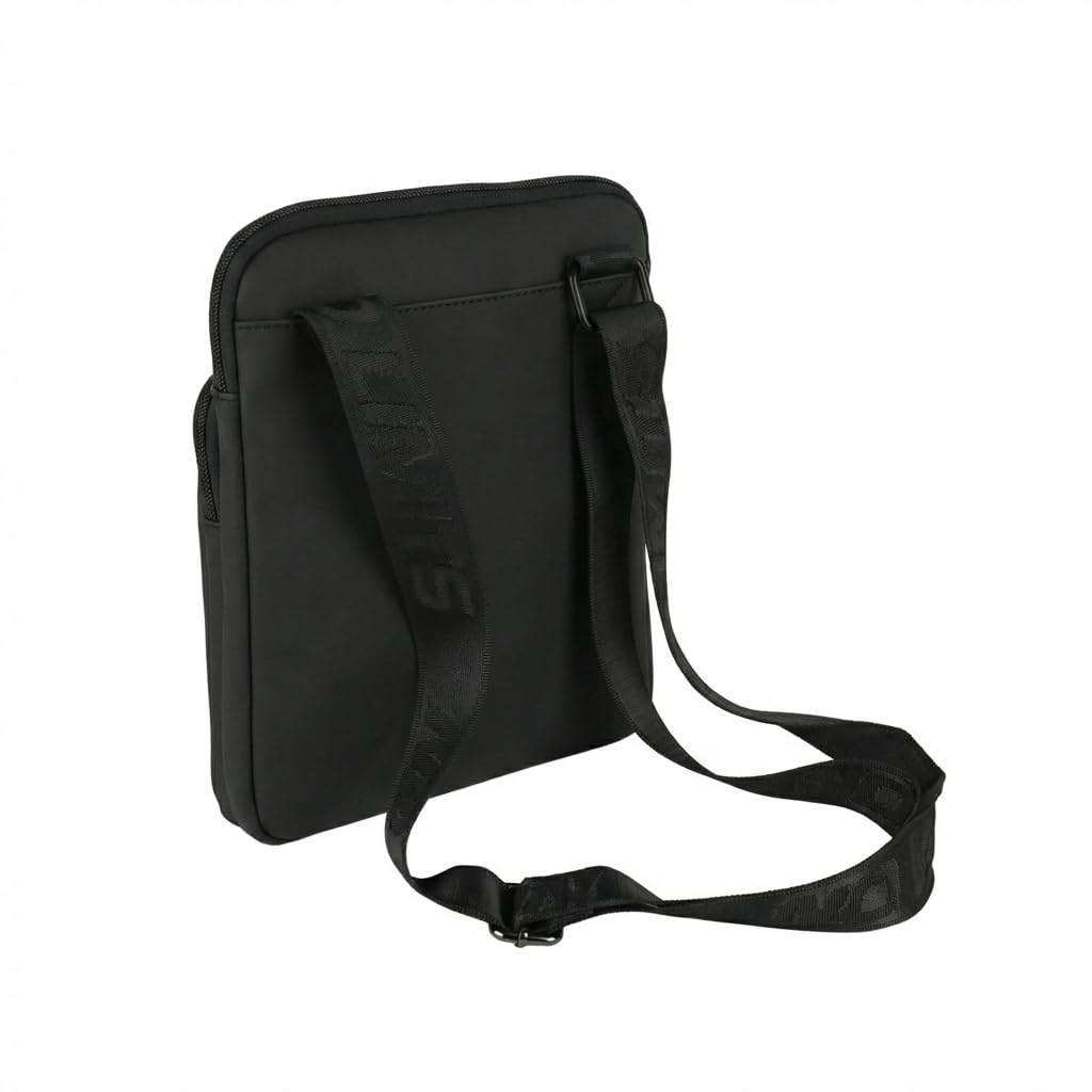 No Limits Sac à bandoulière réglable, imperméable, effet soft-Touch et doublure orange, multipoches avec fermeture éclair