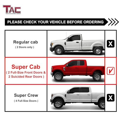 Estribos Laterales 3 pulgadas TAC para Ford Super Duty 1999-2016 miniatura 3