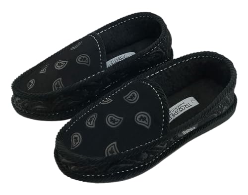 KN-002F Faux Fur NewBuck Bandana Paisley Embossed Slipper Shoes3