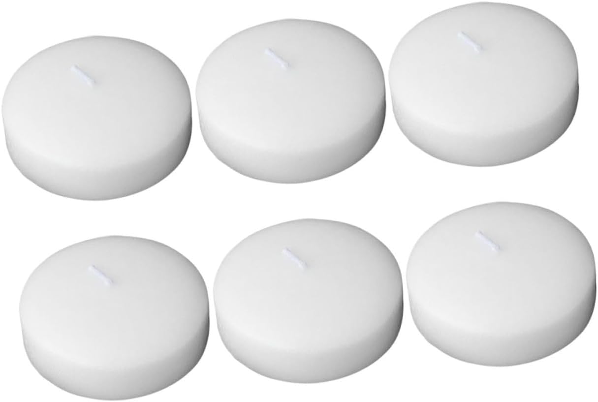 DOITOOL Unscented Floating Candles 6pcs Small 4.5x2.5cm Tealight Party Supply Romantic Wedding Pool Decoration