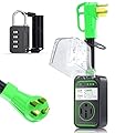 RV Surge Protector 50 Amp Waterproof, Upgraded 12000 Joules RV Power Protector ?Safety-Certified?, RV Adapter Plug with Anti-Theft Cable Lock for Camper, Circuit Analyzer for Travel Trailers (Green)