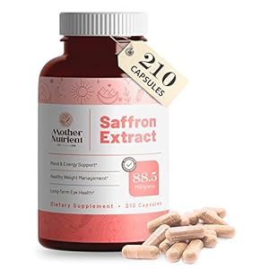 Saffron Extract Supplements by Mother Nutrient — Saffron Supplement Capsules for Women and Men — 88.5 mg of Saffron…