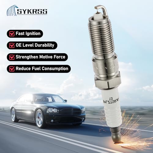 Image of LZTR5AGP Iridium Spark Plugs 6 Pack Compatible with Jeep Wrangler Compatible with Dodge Grand Caravan Town & Country Pacifica Voyager VW Routan 3.3L 3.8L V6 Engine Replaces 3381