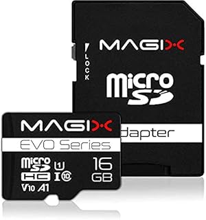 Magix QF-UD50 16GB microSD Card Class10 V10 U1, Read Speed Up to 80 MB/s, EVO Series (SD Adapter Included)