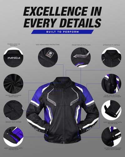 Image of Motorcycle Jacket for Men & Women All Season Hi Viz Armored Safe Riding Enduro Dual Sport Motorbike Adventure Touring Jacket