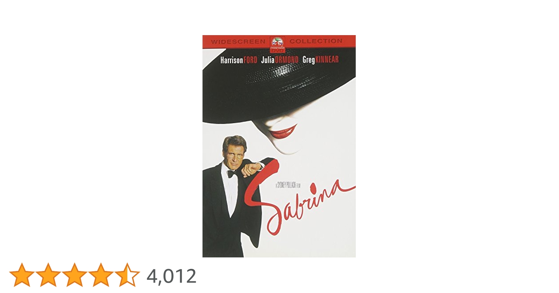 「サブリナ」珍品映画パンフレット　ハリソン・フォード　シドニー・ポラック監督 Amazon.co.jp: サブリナ [DVD] : ハリソン・フォード, ジュリア